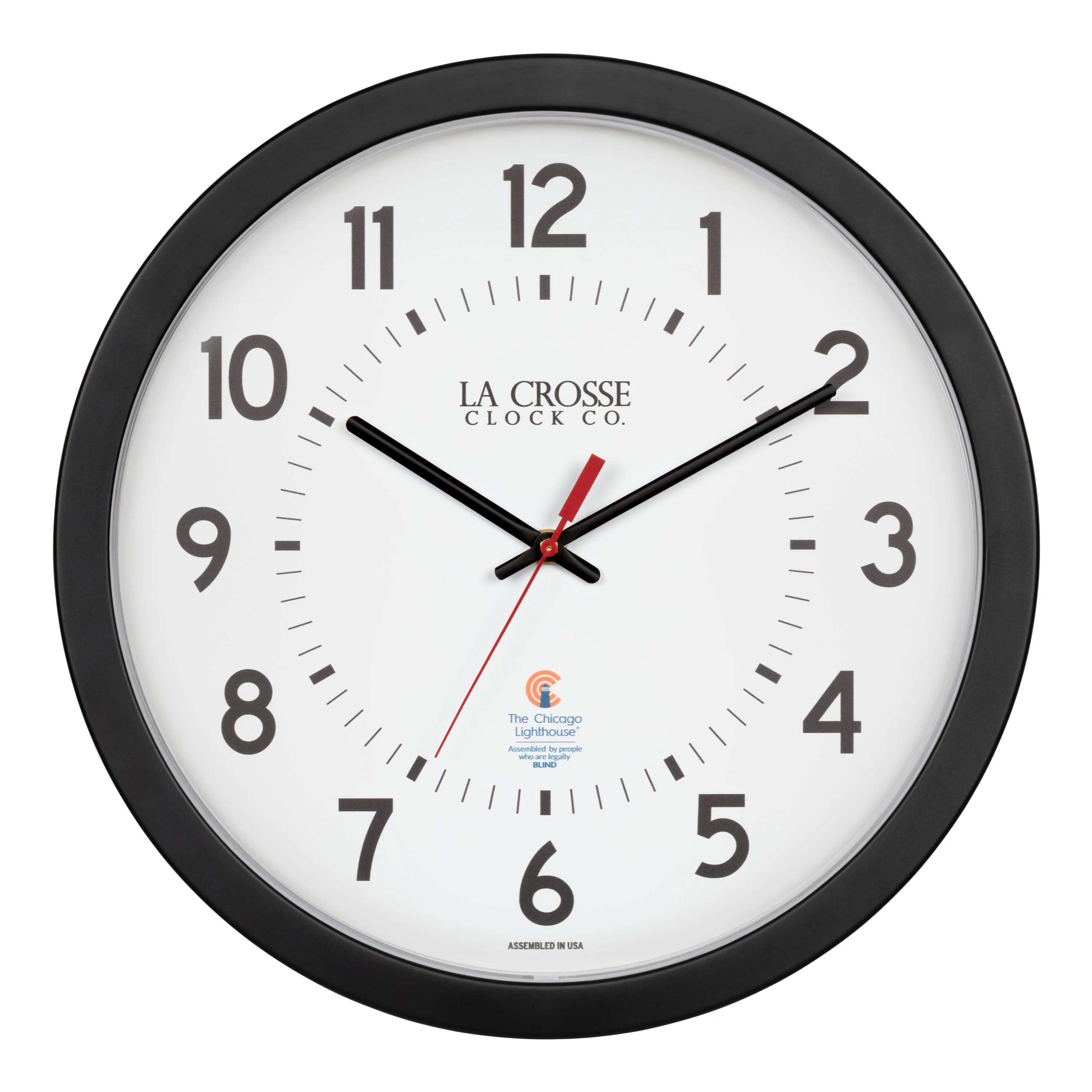 404-5537 14.5-inch Wall Clock - Black