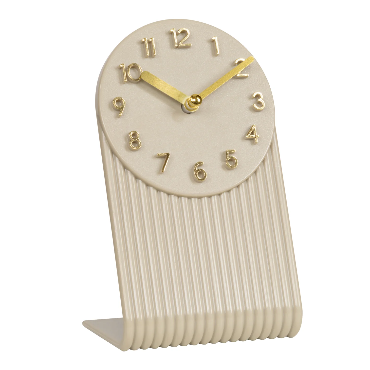 437-3015SW Grooves Tabletop Clock - Soft White